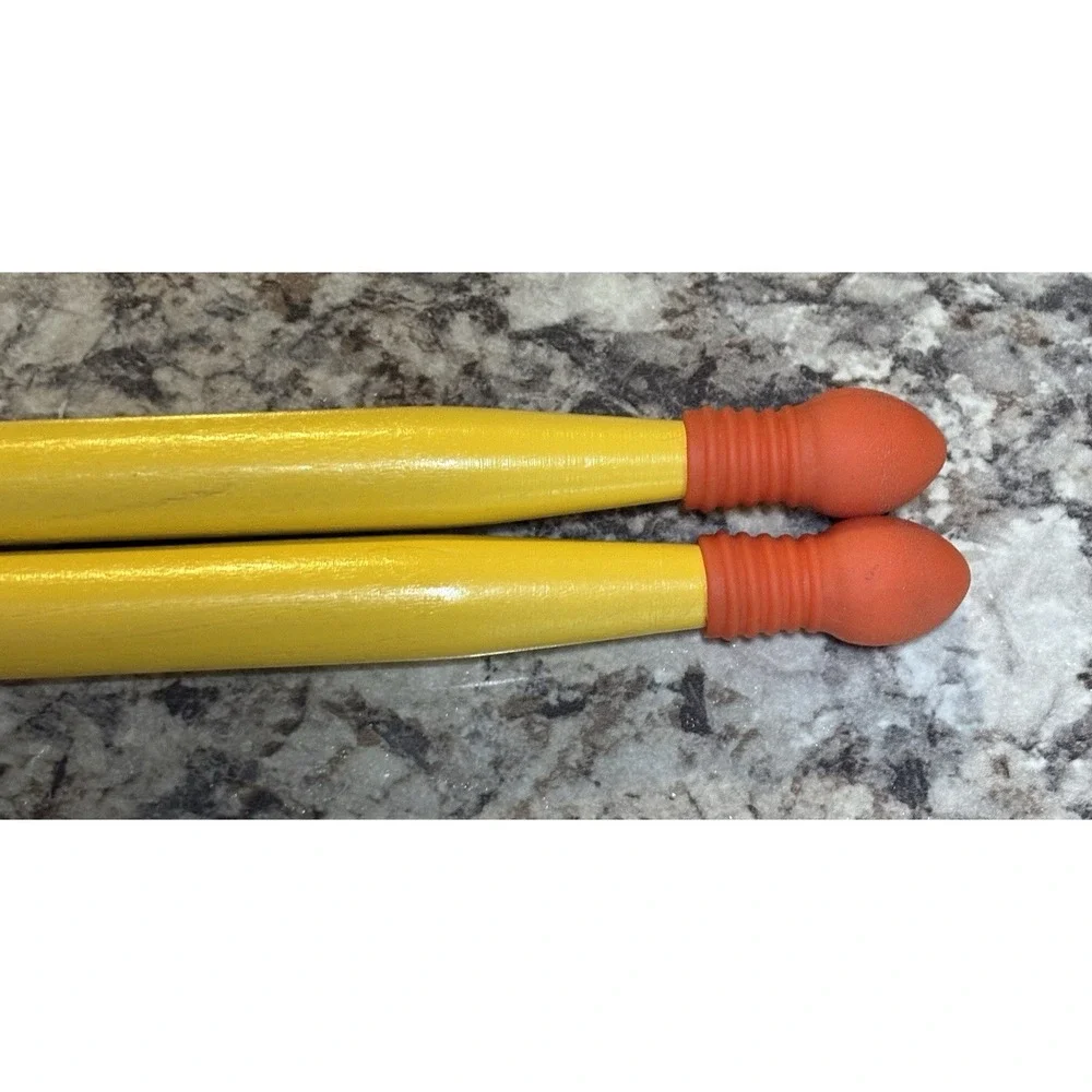 RockBand Yellow Wooden Drum Sticks OEM RARE Xbox 360 Playstation 3 Nintendo
